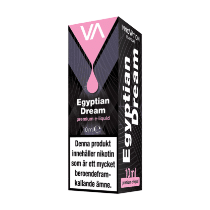 INNOVATION Egyptian Dream vape juice is a mild aroma of sweet American tobacco dried in the sun with a caramel aftertaste.