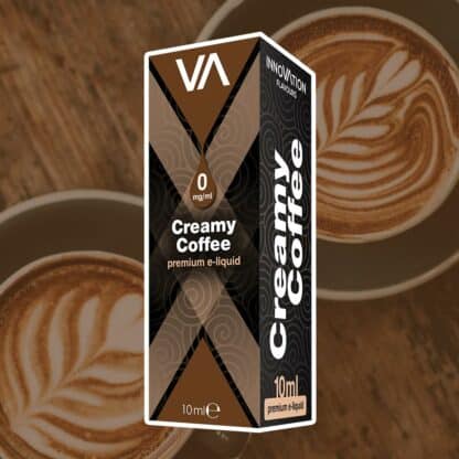 Innovation Flavours Creamy Coffee e-juice black and brown package coffee background